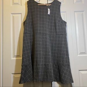 NWT Loft windowpane A-line dress